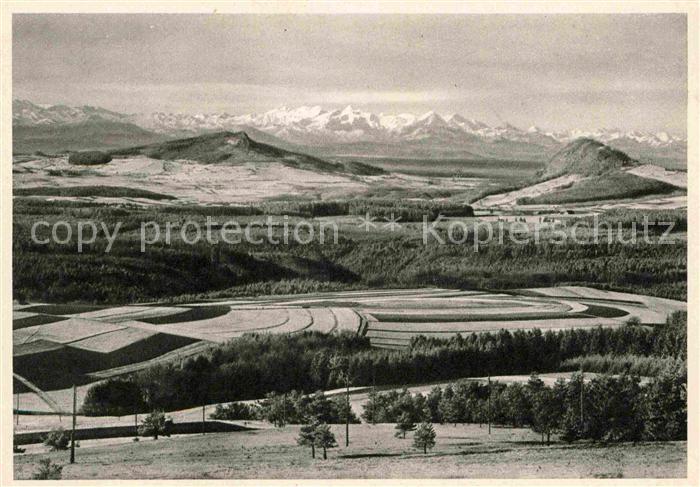 Witthoh Engen Hegau gegen Hohenstoffeln Hohenhoewen Berner-Alpen
