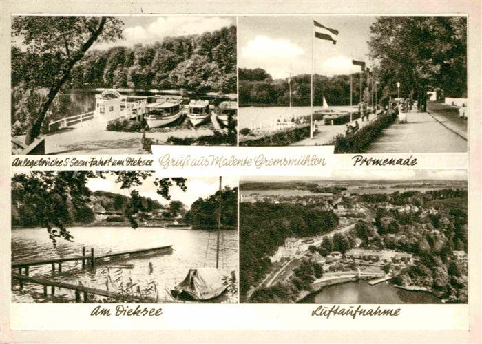 Malente-Gremsmuehlen Dieksee Promenade Fliegeraufnahme