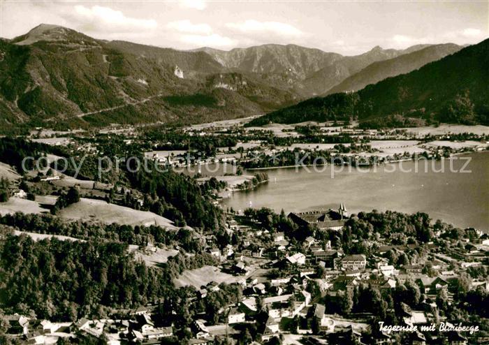 Tegernsee Bayern Fliegeraufnahme mit Blauberge