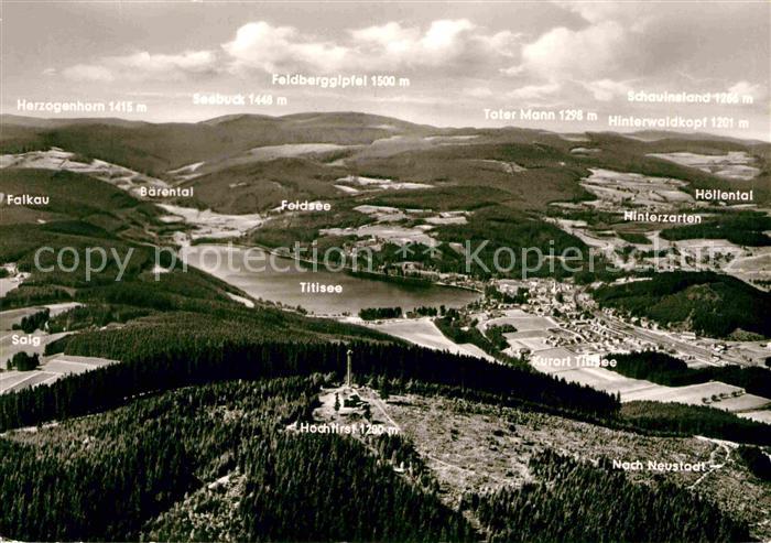 Titisee-Neustadt Fliegeraufnahme Hochfirst Hinterzarten Feldberg