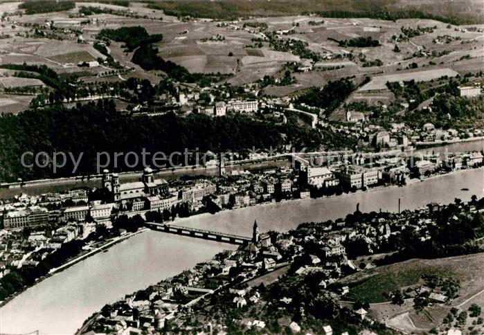 PAssAU Bayern Fliegeraufnahme Dreifluessestadt