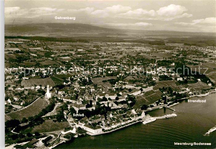 Meersburg Bodensee Fliegeraufnahme Strandbad Schloss