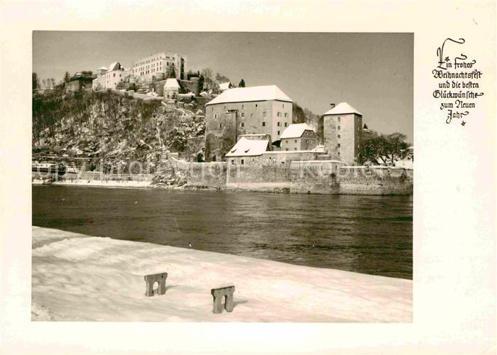 PAssAU Bayern Partie am Fluss im Winter