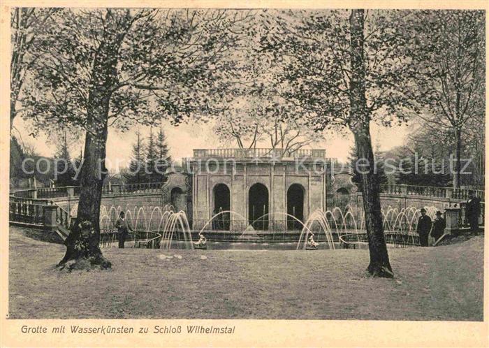 Calden Gasthaus Schloss Wilhelmstal Grotte mit Wasserkuensten