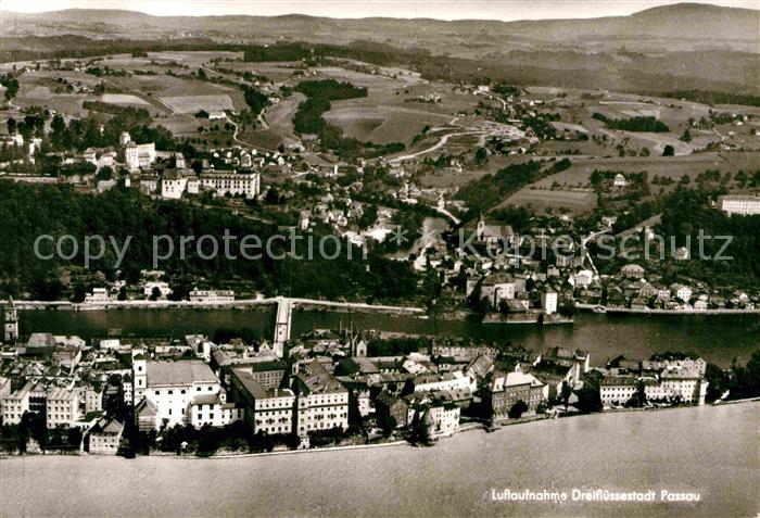 PAssAU Bayern Fliegeraufnahme Dreifluessestadt