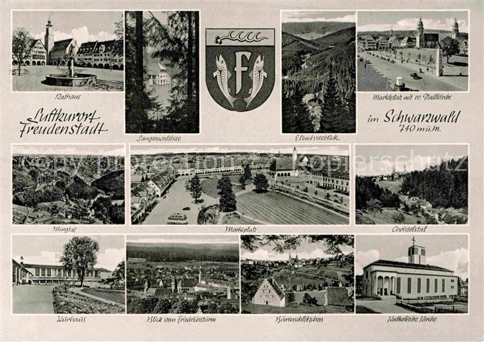 FREUDENSTADT BW Rathaus Langenwaldsee Murgtal Kurhaus Baerenschloesschen Christo