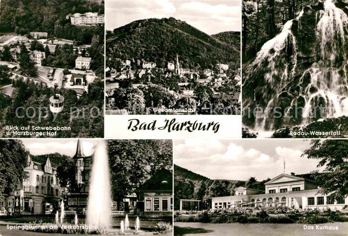 Bad Harzburg Schwebebahn Harzburger-Hof Radau-Wasserfall Kurhaus Springbrunnen