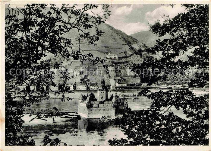 Kaub Rhein mit Pfalz