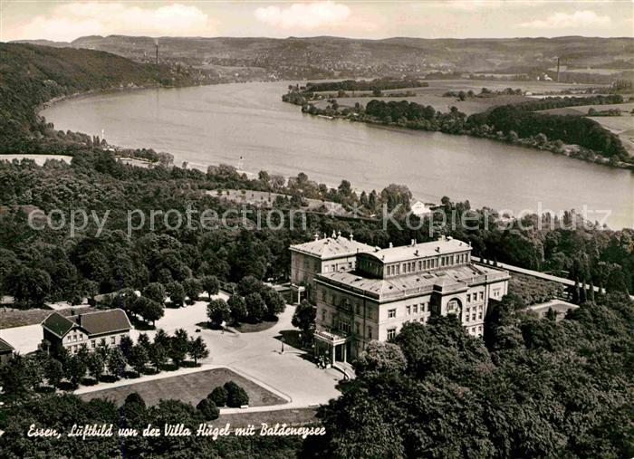 Essen Ruhr Fliegeraufnahme Villag Huegel mit Baldeneysee