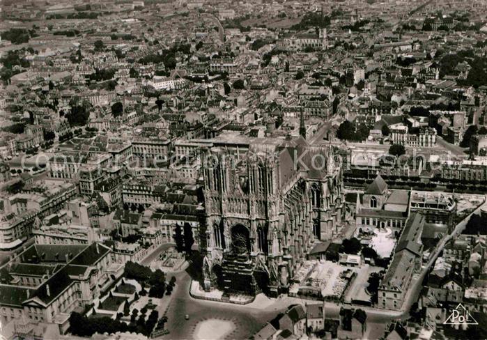 Reims Champagne Ardenne Fliegeraufnahme Cathedrale