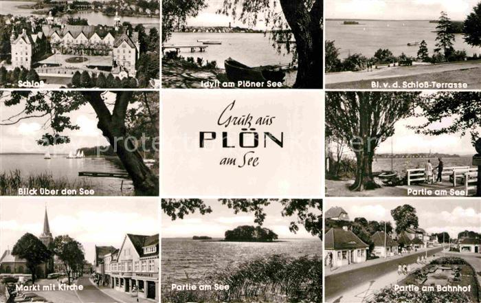 Ploen See Schloss-Terrasse Seepartie Bahnhof