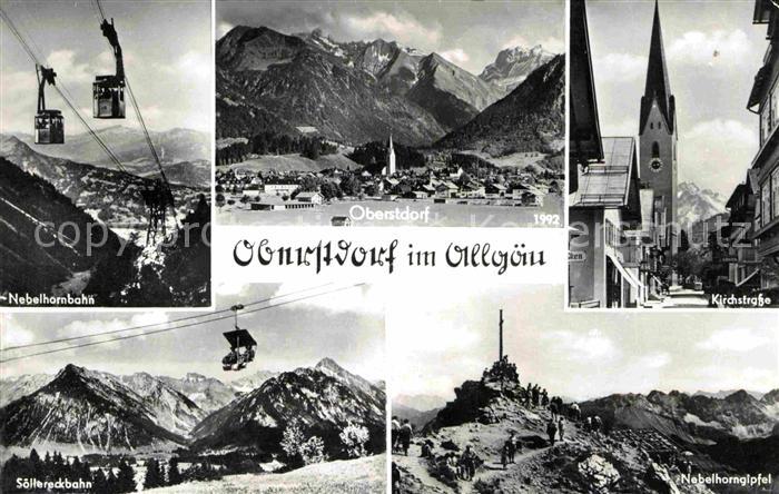 Oberstdorf Nebelhornbahn und Gipfel Kirchstrasse Soellereckbahn