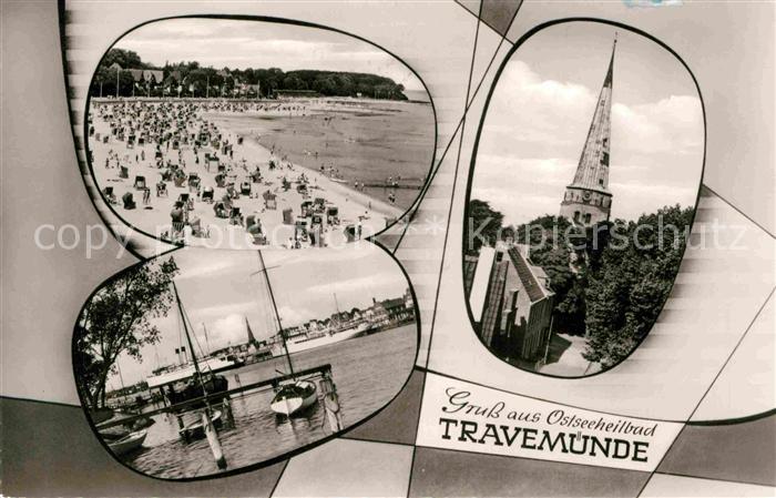 Travemuende Ostseebad Strnad Hafen Kirchenpartie