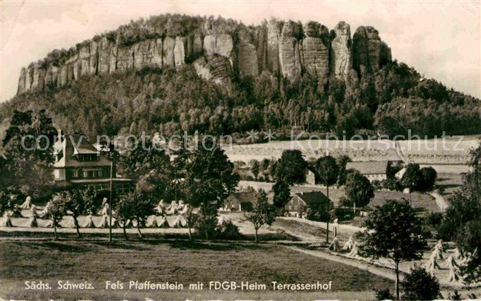 Bad Schandau Fels Pfattenstein FDGB-Heim Terrassenhof