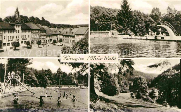 Koenigsee Thueringen Freibad Ortspartie