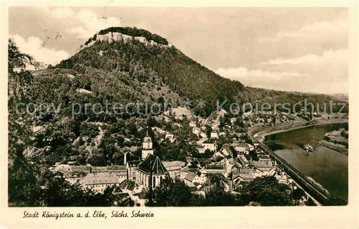 Koenigstein Saechsische Schweiz Elbpartie