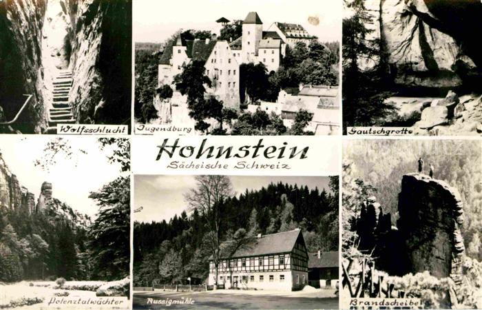 Hohnstein Saechsische Schweiz wolfsschlucht Jugendburg Gautschgrotte Polenztalwa