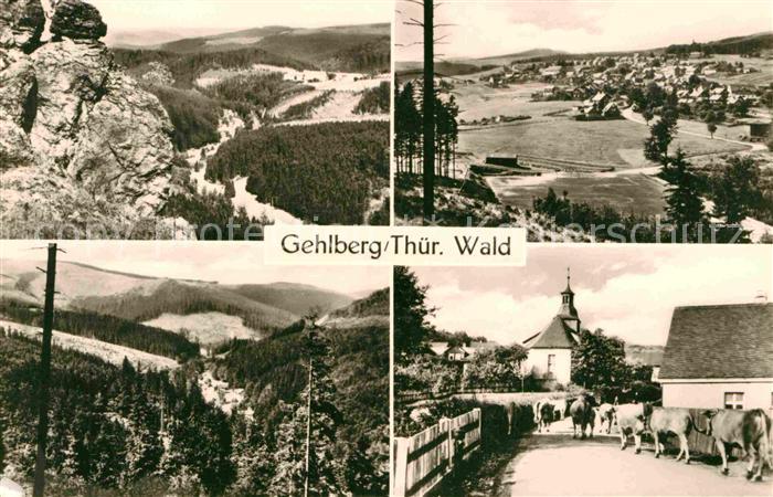 Gehlberg Kuehe Kirchpartie Felsen