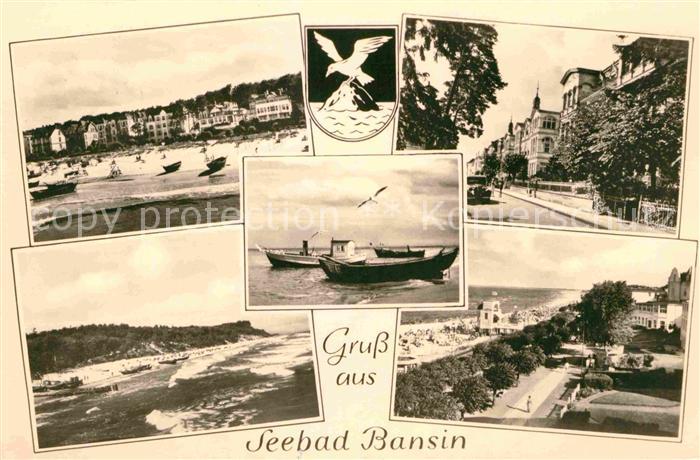 Bansin Ostseebad Strand Promenad Strassenpartie