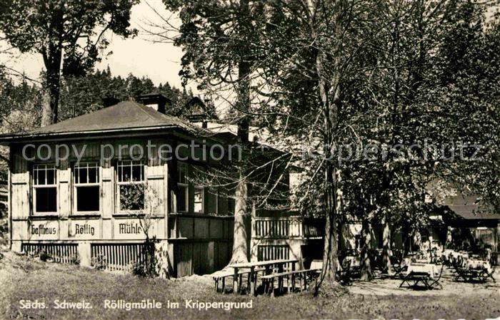 Saechsische Schweiz Roelligmuehle im Krippengrund