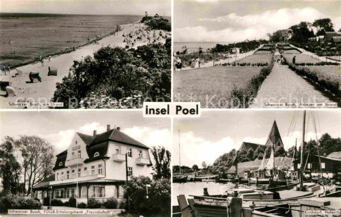 Insel Poel Kirchdorf Hafen Schwarzer-Busch Erholungsheim-Freundschaft Strand