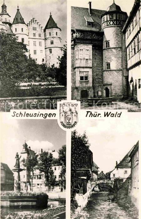 Schleusingen Schloss und Bach