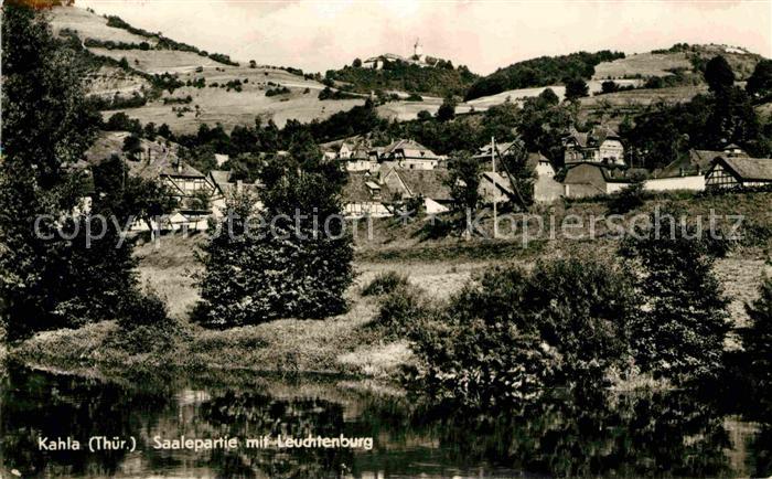 Kahla Thueringen Saalepartie mit Leuchtenburg