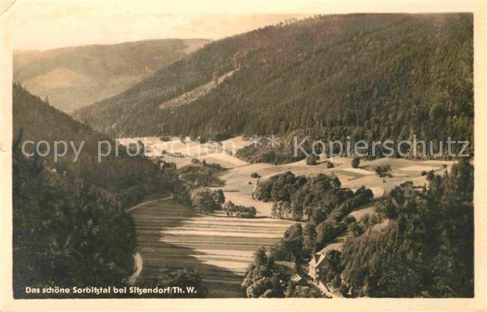 Sitzendorf Thueringen Fliegeraufnahme Sorbitztal