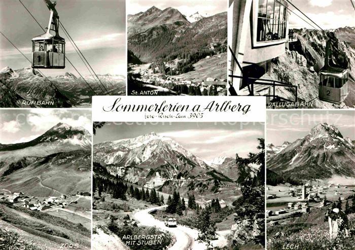 Arlberg Vallugabahn Lech Arlbergstrasse mit Stuben Zuers Ruefibahn St. Anton