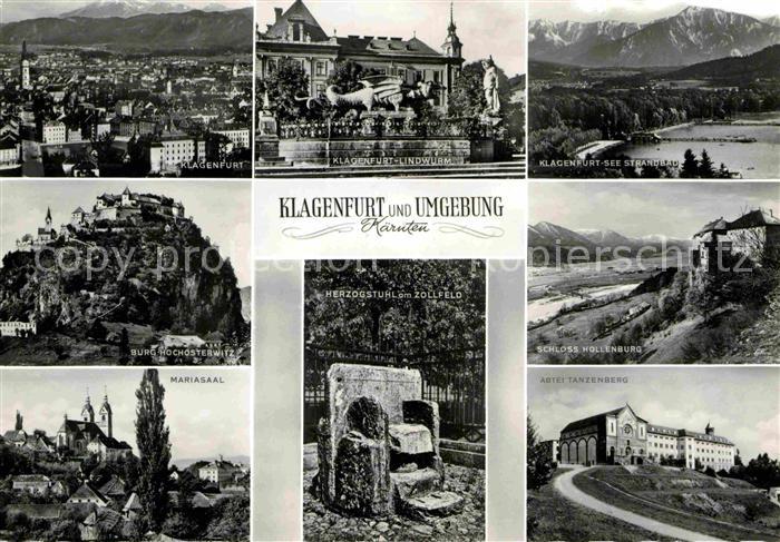 Klagenfurt Woerthersee Strandbad Abtei-Tanzenberg Schloss-Hollenburg Herzogstuhl