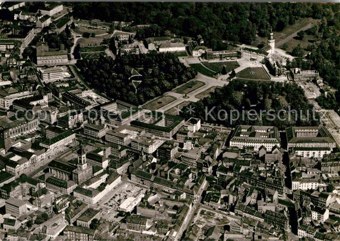 Karlsruhe Baden Fliegeraufnahme mit Schloss