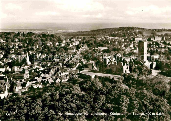 Koenigstein Taunus Fliegeraufnahme mit Festung