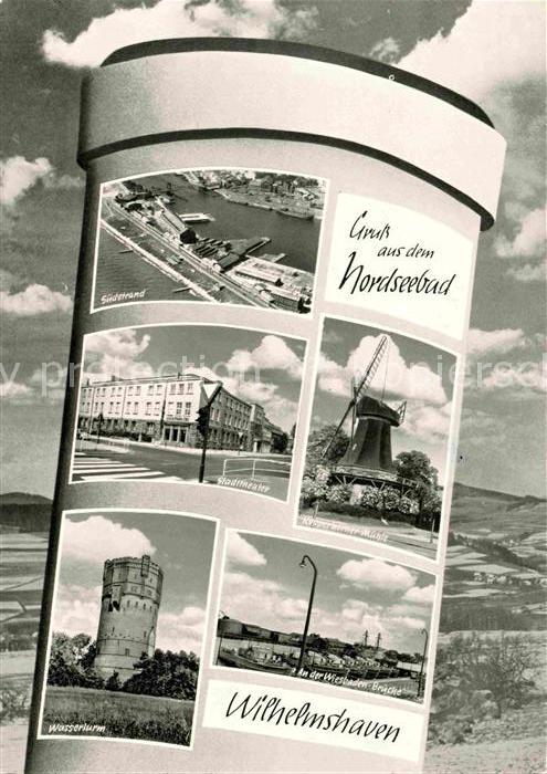 Wilhelmshaven CITY Windmuehle Wasserturm Fliegeraufnahme Suedstrand