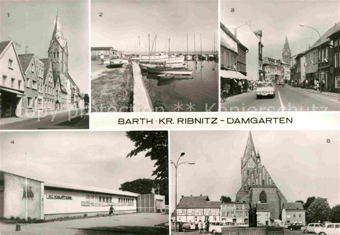 Barth Dammstrasse Segel-Hafen Thaelmannstrasse Marktplatz Kirche
