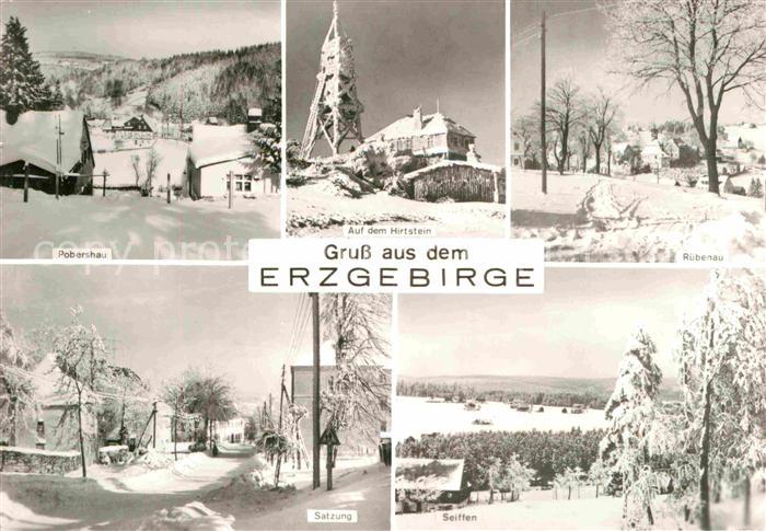 Erzgebirge Region Pobershau Ruebenau Hirtstein Salzung Seiffen