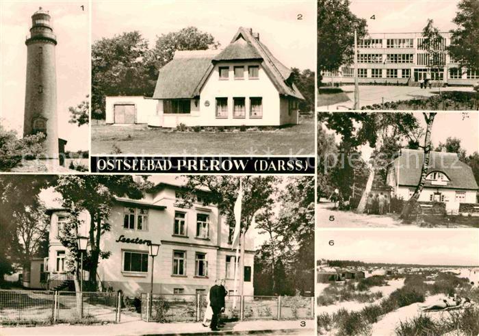 Prerow Ostseebad Leuchtturm Erholungsheim Seestern Camping Oberschule Nikolai Os