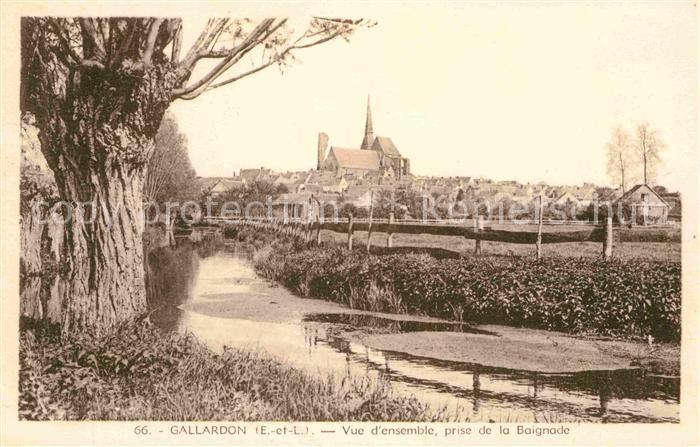 Gallardon Vue d_ensemble prise de la Baignade