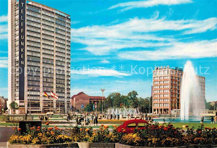 BERLIN  CITY Ernst Reuter Platz Telefunken Hochhaus Fontaene