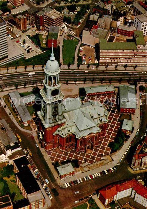 HAMBURG  CITY Hauptkirche St Michaelis Der Michel Wahrzeichen der Stadt Fliegera