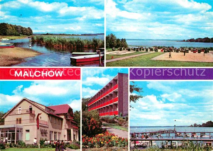 Malchow Badestrand Fleesensee Wirtschaftsgebaeude Bettenhaus Bootshafen