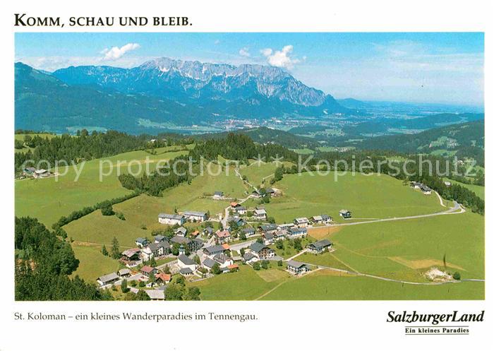 Sankt Koloman Wanderparadies Tennengau Salzburger Land Fliegeraufnahme