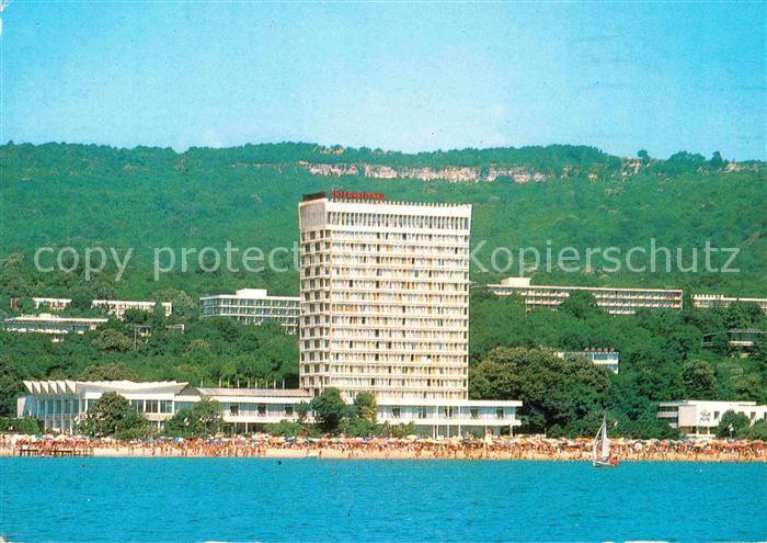 Slatni Pjasazi Hotel International Strand Ansicht vom Meer aus