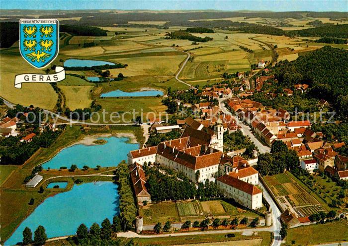 Geras Praemonstratenser Abtei 12. Jhdt. Fliegeraufnahme