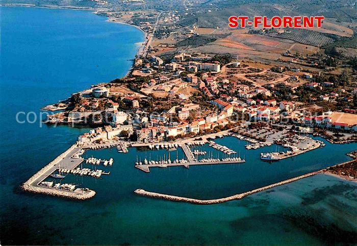 Saint-Florent Haute-Corse Le port de plaisance et la marine vue a
