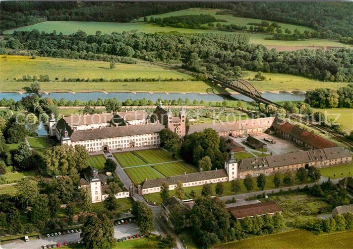 Hoexter Weser Kloster Corvey Fliegeraufnahme