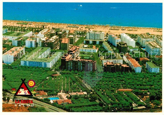Salou Camping La Siesta Strand Fliegeraufnahme