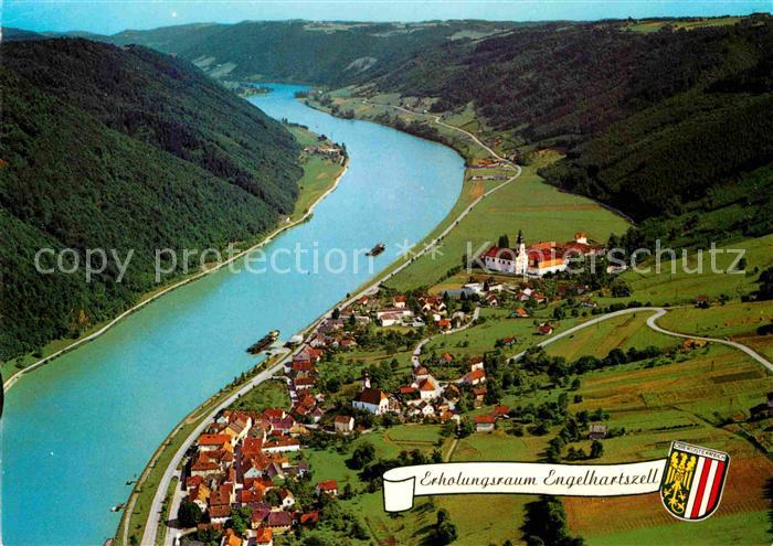 Engelhartszell Donau Oberoesterreich Oberes Donautal Erholungsort Fliegeraufnahm