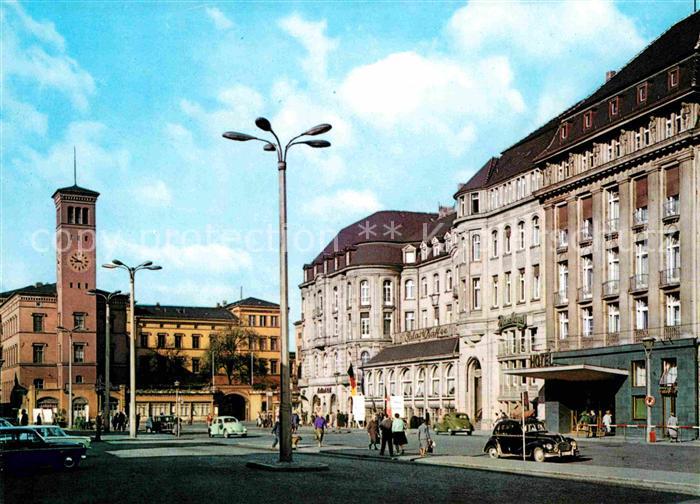 ERFURT  CITY Bahnhofsplatz mit Interhotel Erfurter Hof