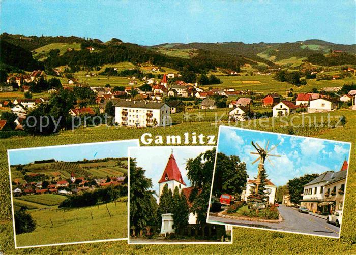 Gamlitz Panorama Kirche Strassenpartie