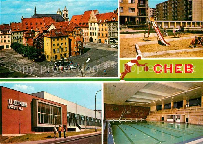 Cheb Eger Namesti Sidliste Spaleniste Sportovni hala Plavecky stadion Platz Spor